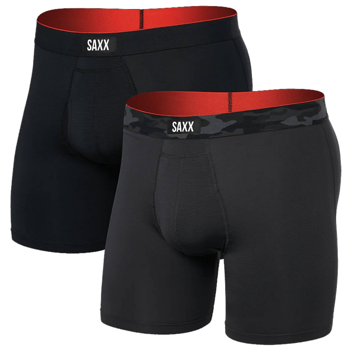 Mens Multi Sport Mesh Boxer Brief Fly 2 Pack