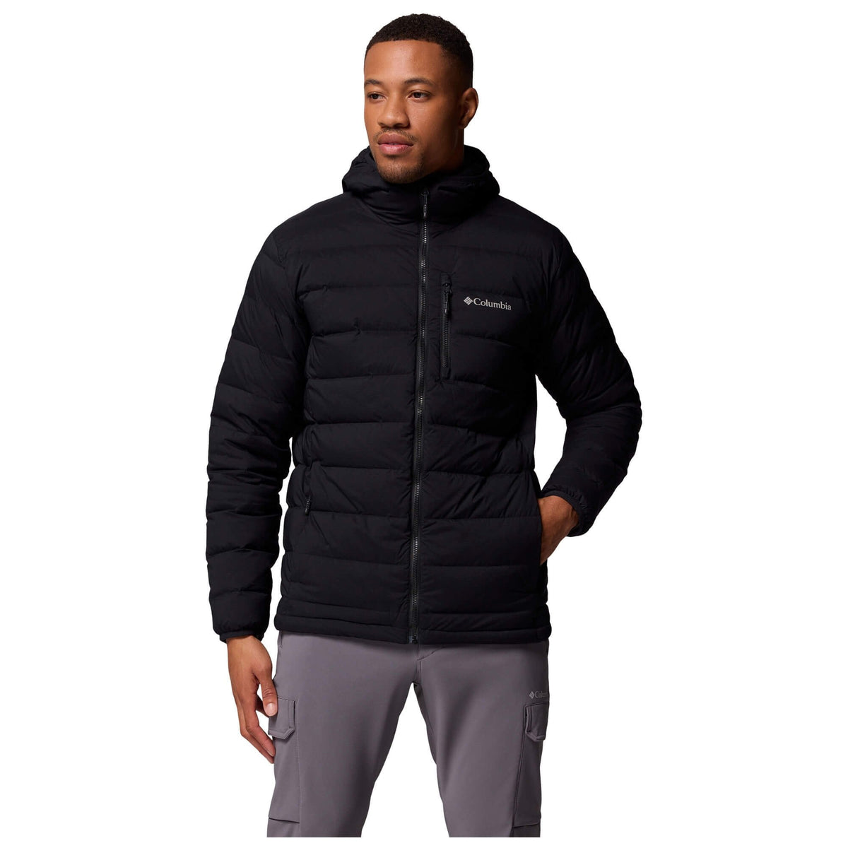 Mens Drift Peak Stretch Down Hooded Jacket