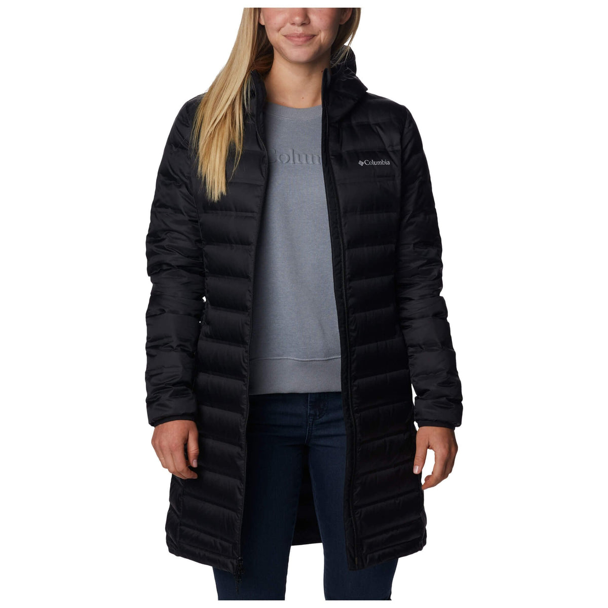 Womens Lake 22 II Down Long Hooded Jacket