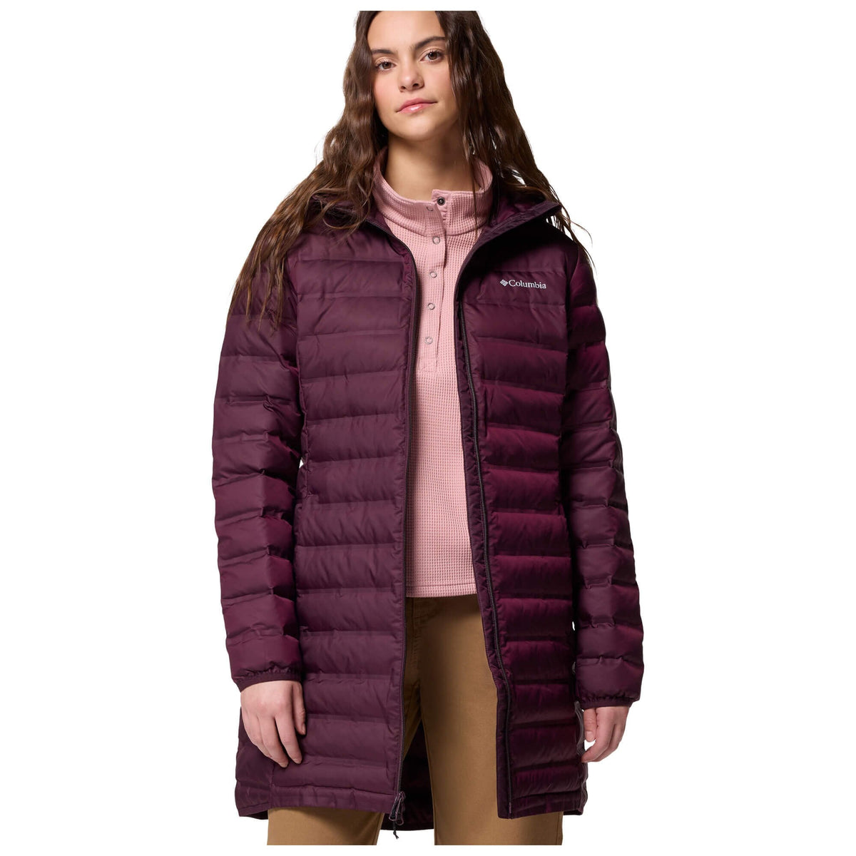 Womens Lake 22 II Down Long Hooded Jacket