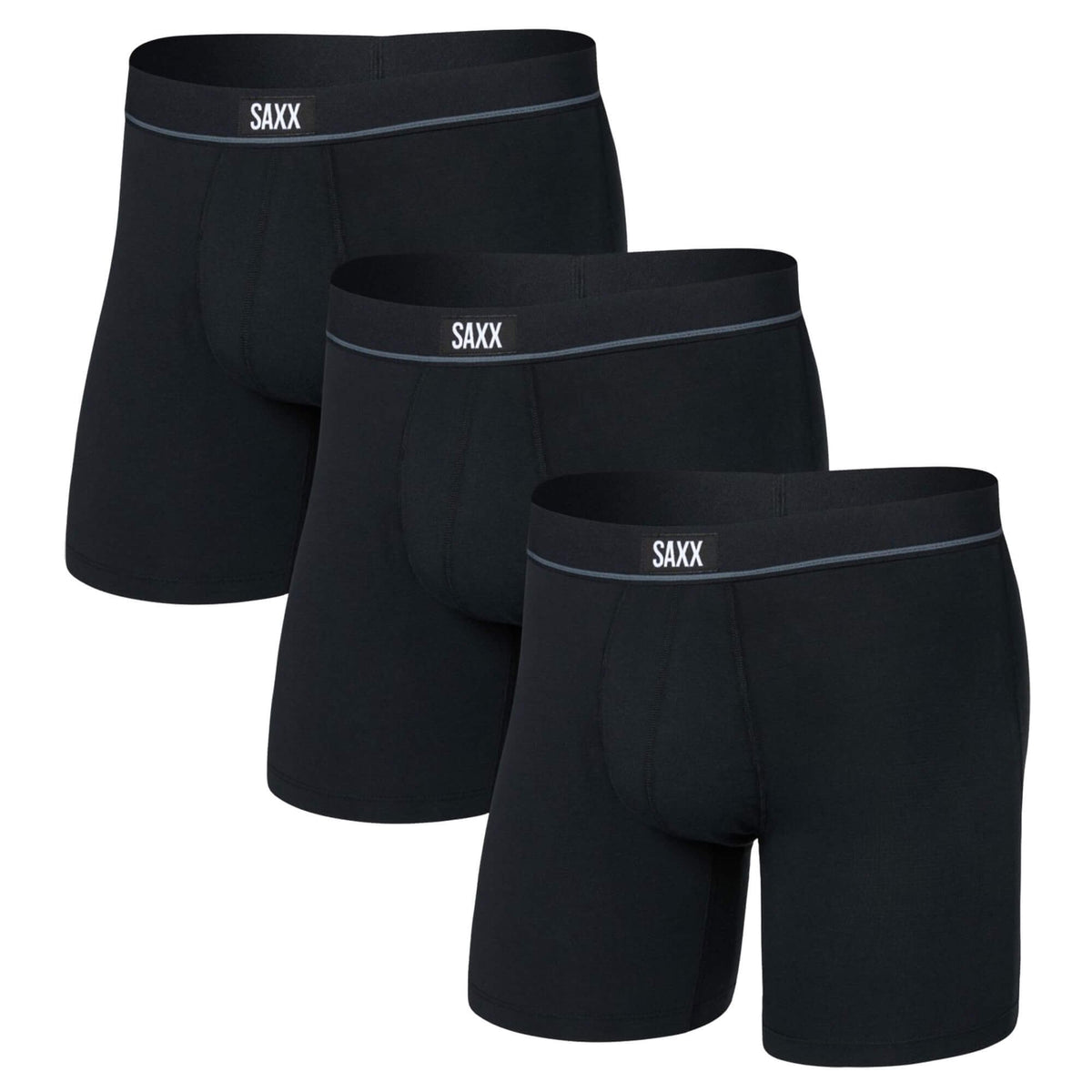 Mens Essential Cotton Boxer Brief Fly 3 Pack