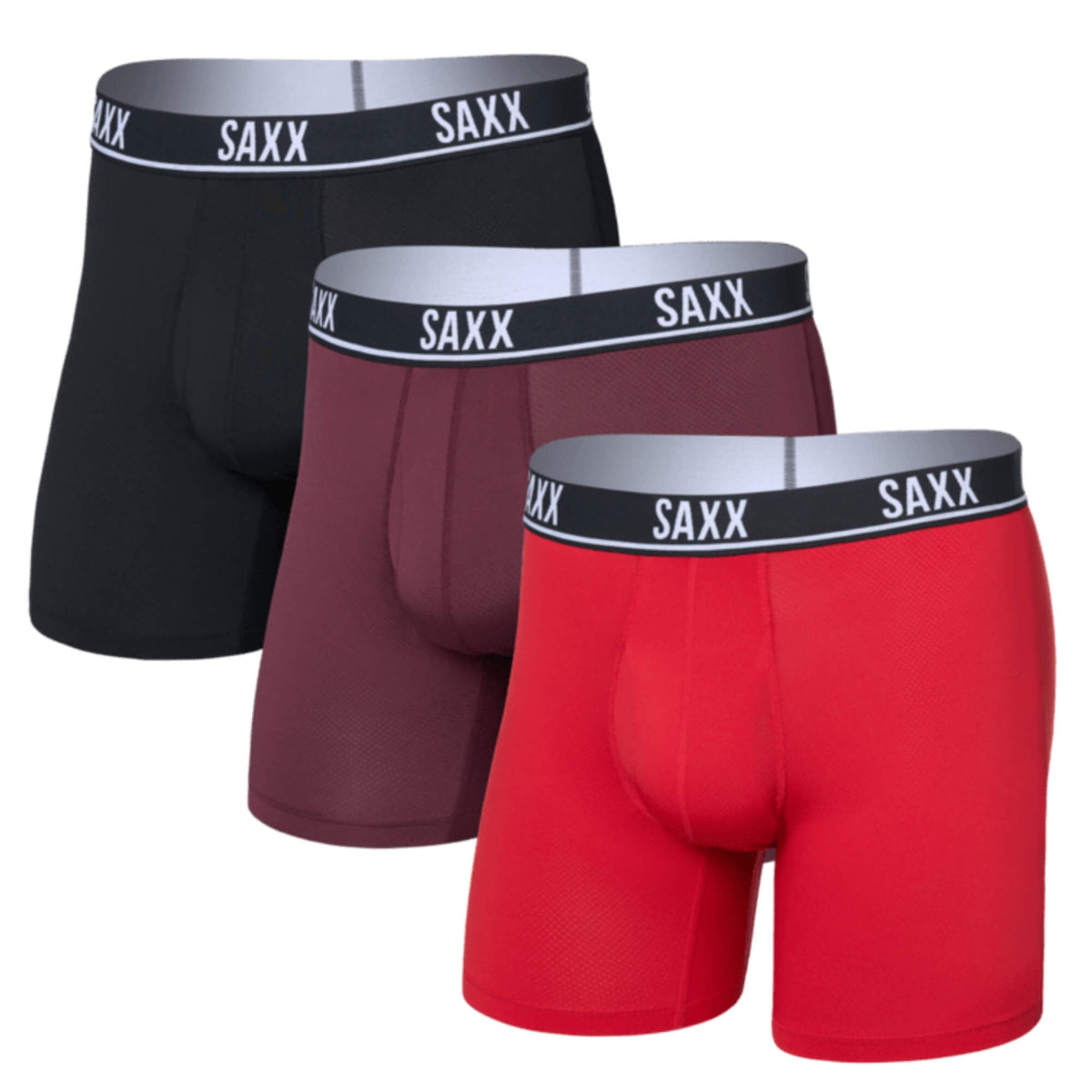 Mens Essential Performance Mesh Boxer Brief  Fly 3 Pack