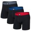 Mens Essential Cotton Boxer Brief Fly 3 Pack
