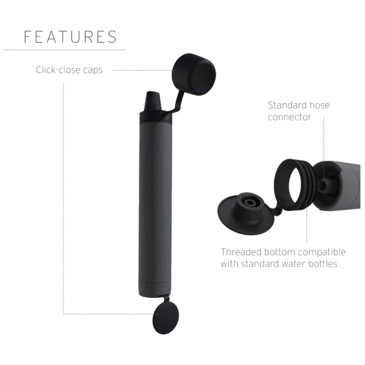Peak Series Personal Water Filter Straw
