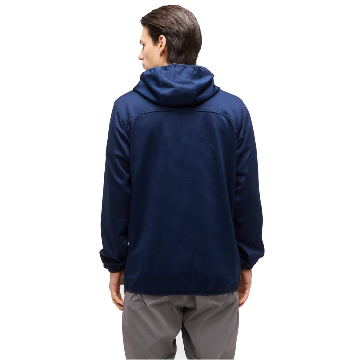 Mens Tall Heights Hooded Grid Fleece Full Zip
