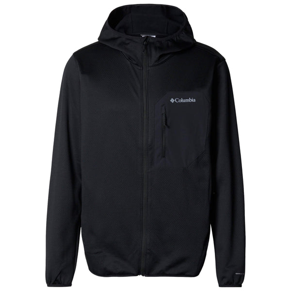 Mens Tall Heights Hooded Grid Fleece Full Zip