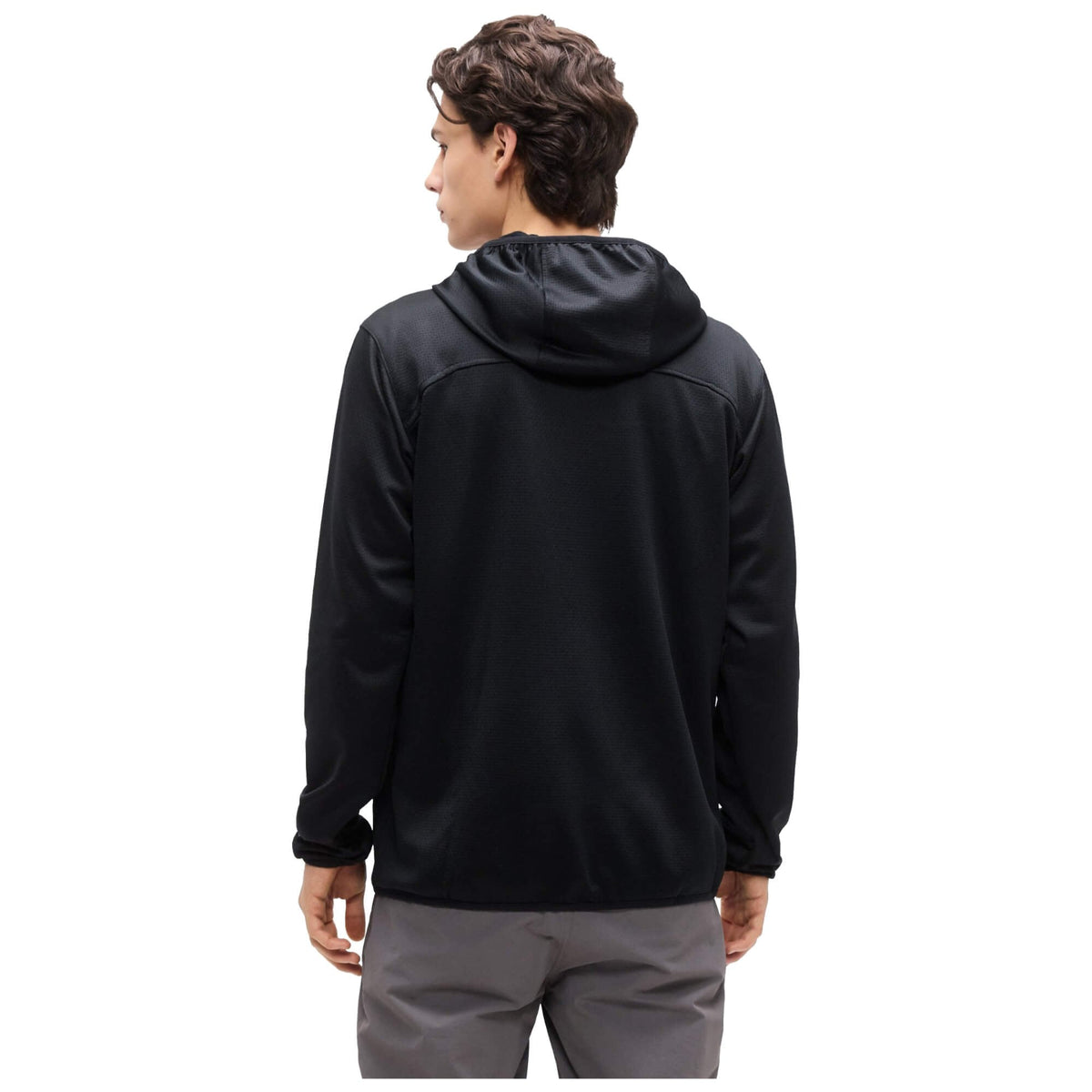 Mens Tall Heights Hooded Grid Fleece Full Zip