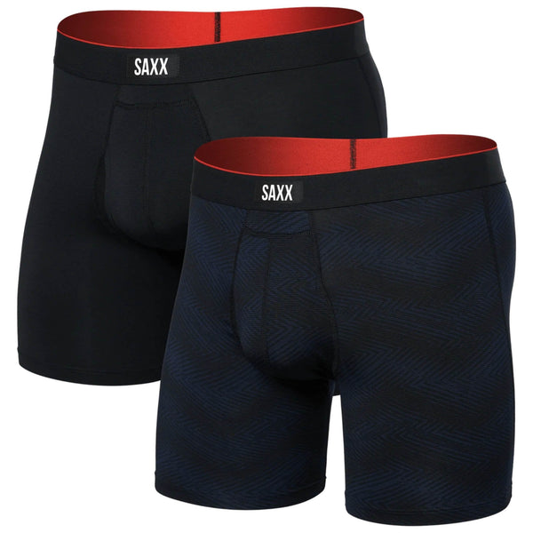 Mens Multi Sport Mesh Boxer Brief Fly 2 Pack