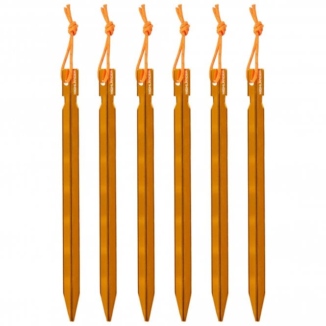 Highlander Arrow Aluminium Pegs 7 inch 6 Pack