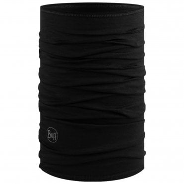 Lightweight Merino Wool Solid Black Buff