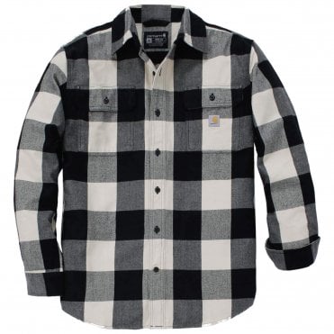 Mens Hubbard Loose Long Sleeve Plaid Shirt
