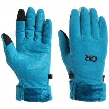 Womens Fuzzy Sensor Gloves